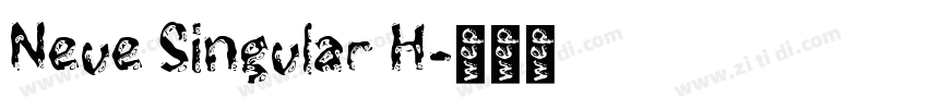 Neue Singular H字体转换